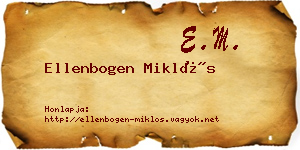 Ellenbogen Miklós névjegykártya