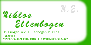 miklos ellenbogen business card