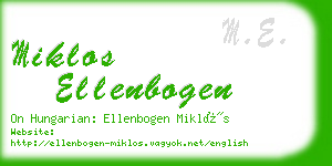 miklos ellenbogen business card